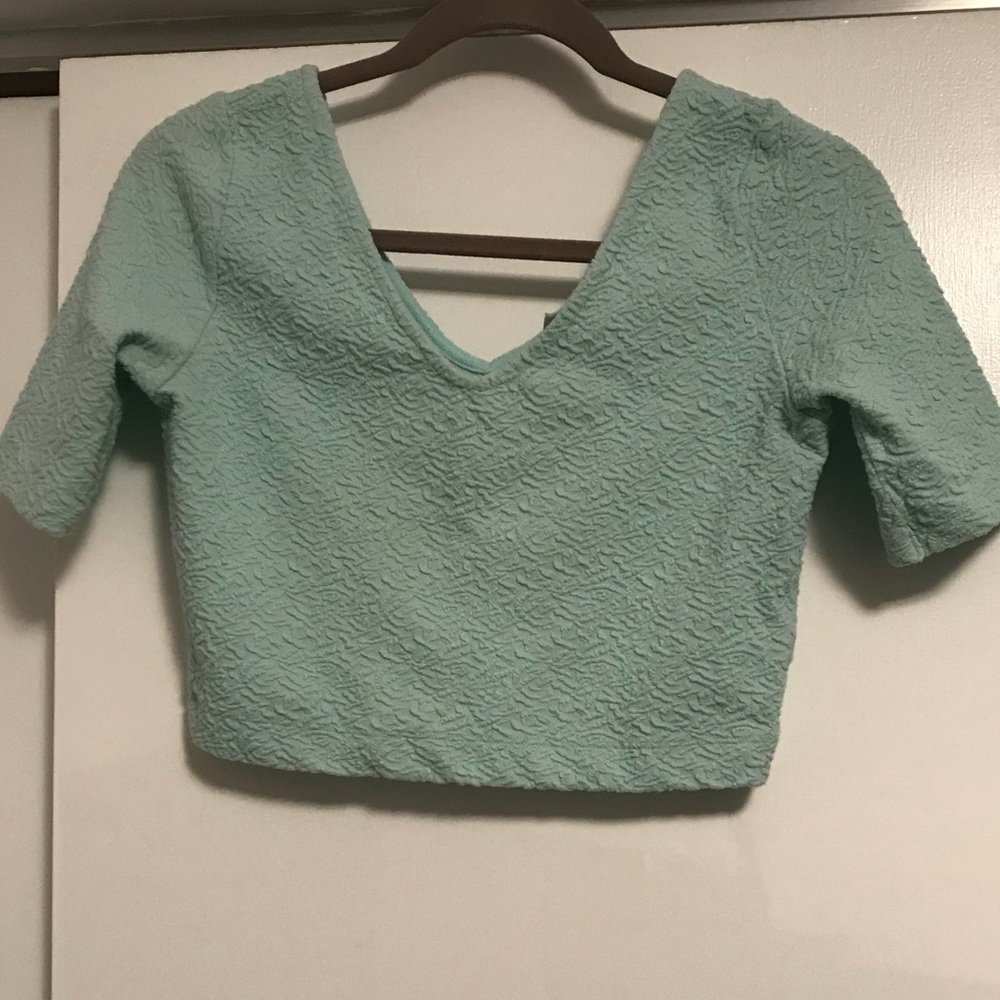 Mint green crop top